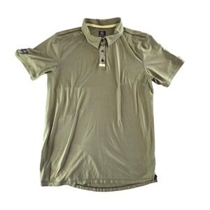 Backcountry Mens Short Sleeve Performance Polo Shirt Olive Green Medium Outdoor